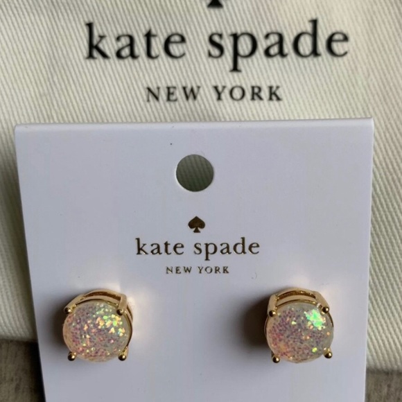 kate spade Jewelry - Kate Spade Opal Glitter Gold Earrings kate spade Jewelry - Kate Spade Opal Glitter Gold Earrings